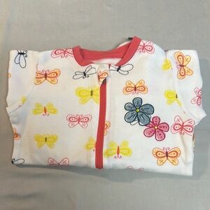 Tuffy - floral Print Baby Onesie/sleeper